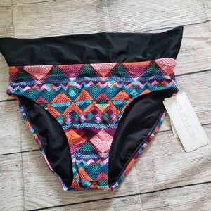 SOL COLLECTIVE Aztec Geometric Hi-rise Bikini Bottom 8